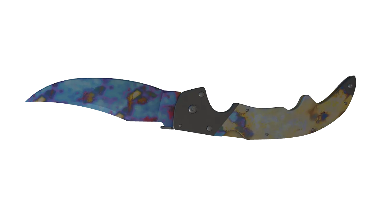 Falchion Knife | Case Hardened seed #800, back