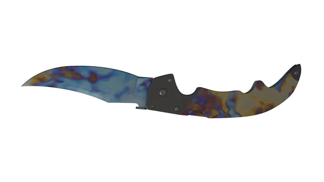 Falchion Knife | Case Hardened seed #808, back