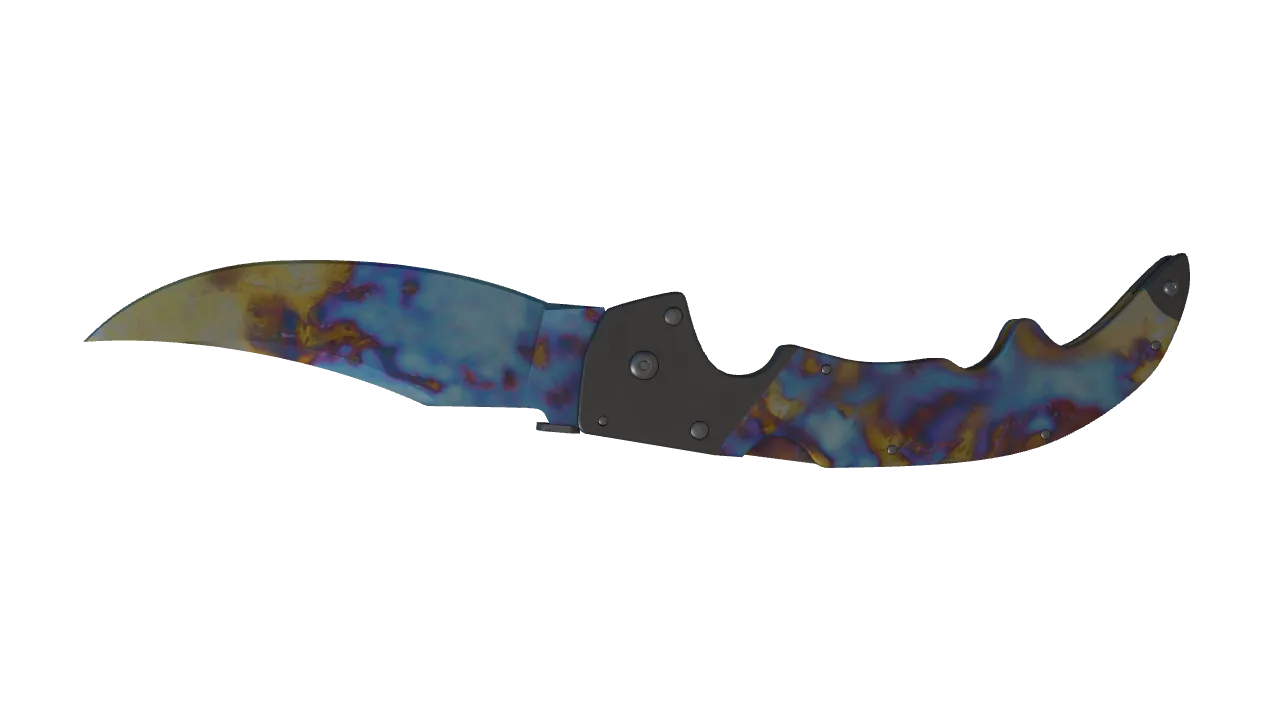 Falchion Knife | Case Hardened seed #816, back