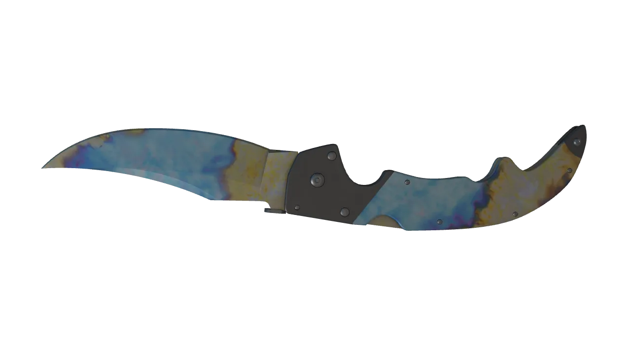 Falchion Knife | Case Hardened seed #823, back