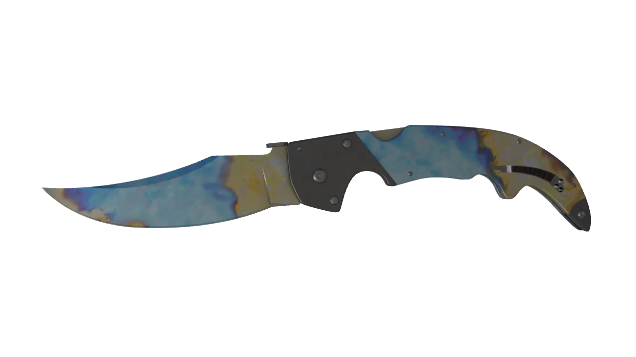 Falchion Knife | Case Hardened seed #823, front