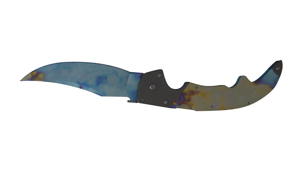 Falchion Knife | Case Hardened seed #838, back