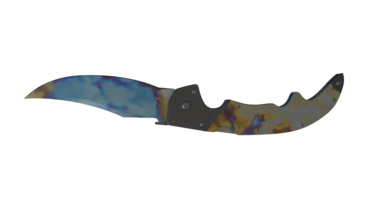 Falchion Knife | Case Hardened seed #841, back
