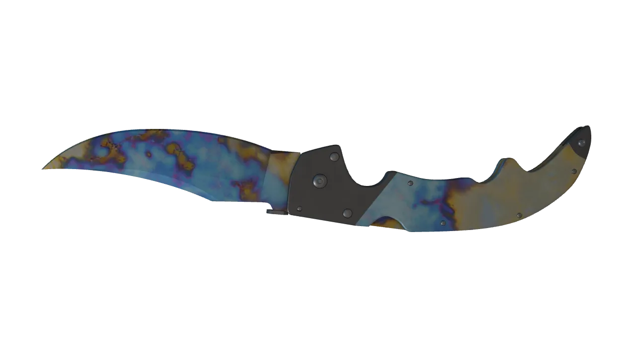 Falchion Knife | Case Hardened seed #844, back