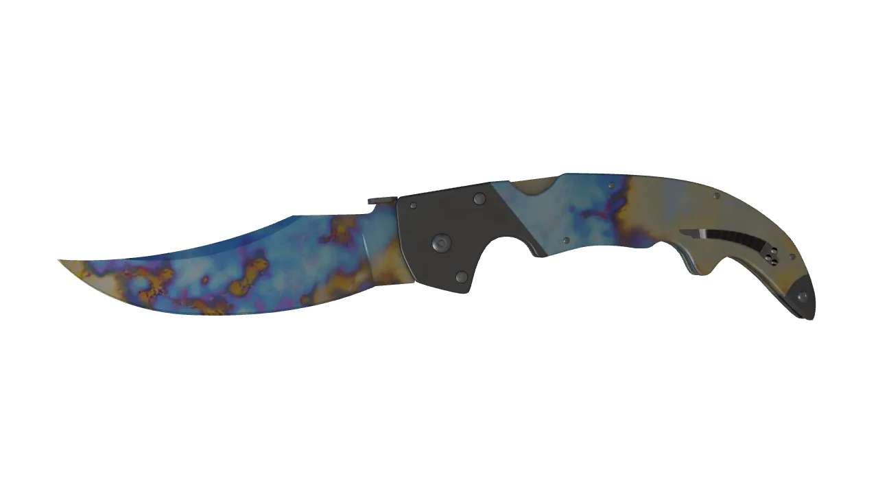 Falchion Knife | Case Hardened seed #844, front