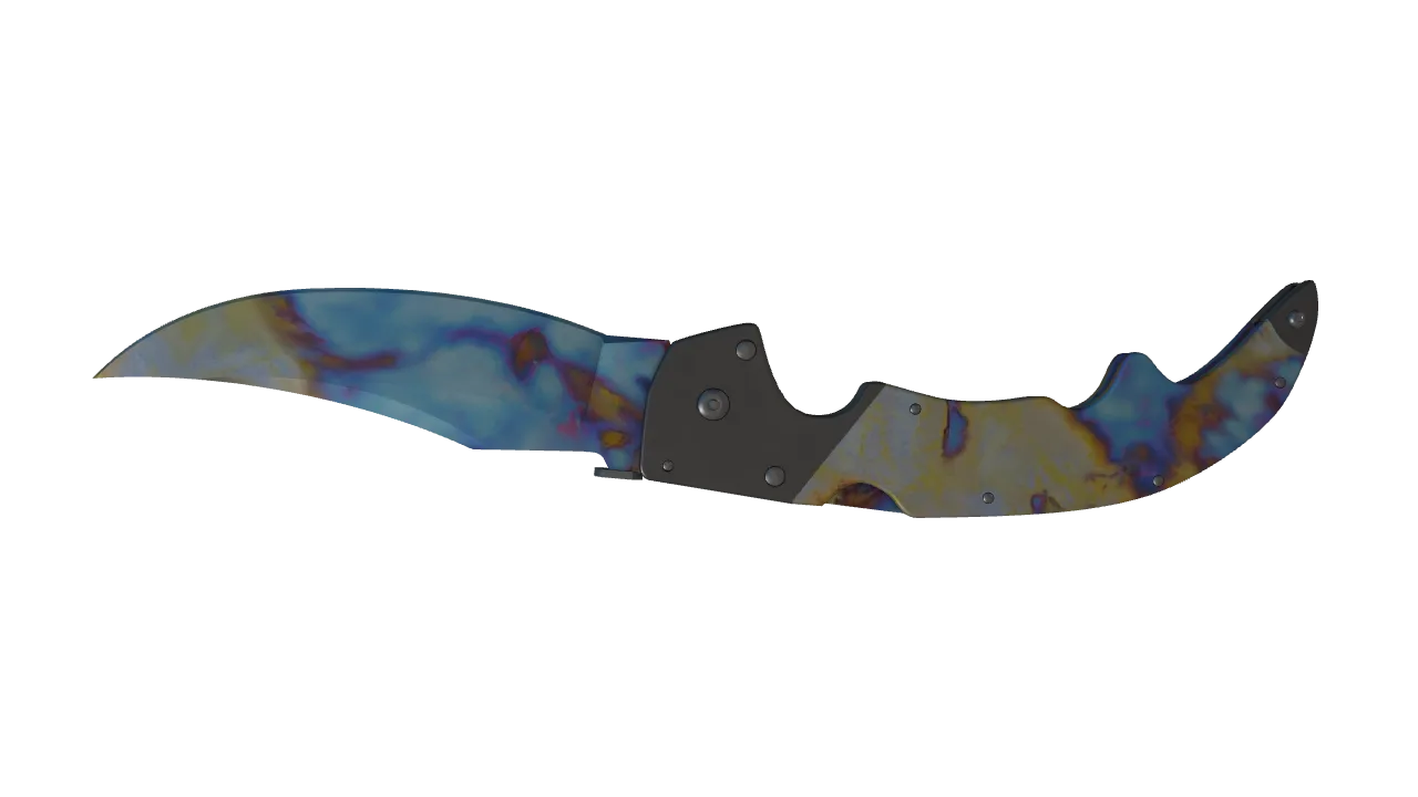 Falchion Knife | Case Hardened seed #846, back