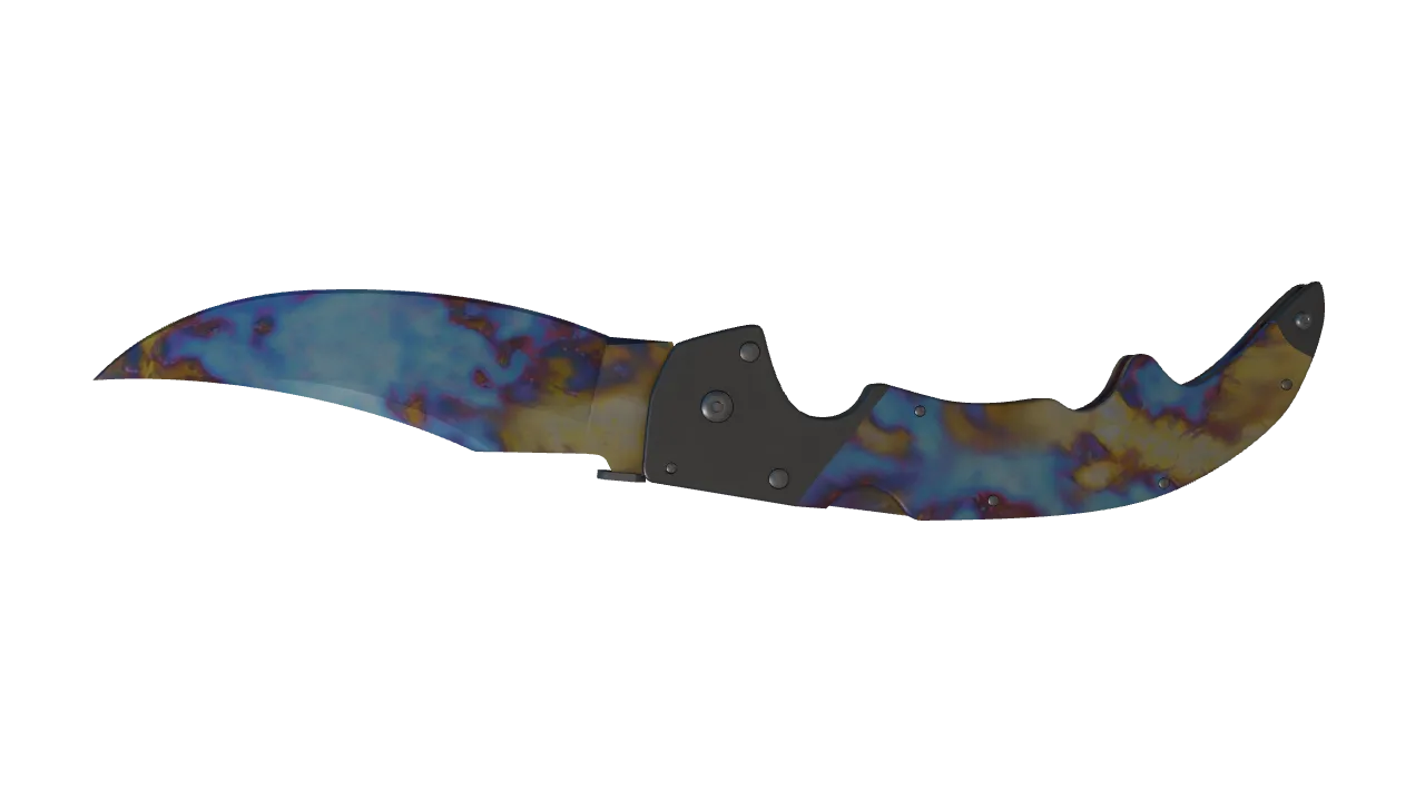 Falchion Knife | Case Hardened seed #852, back