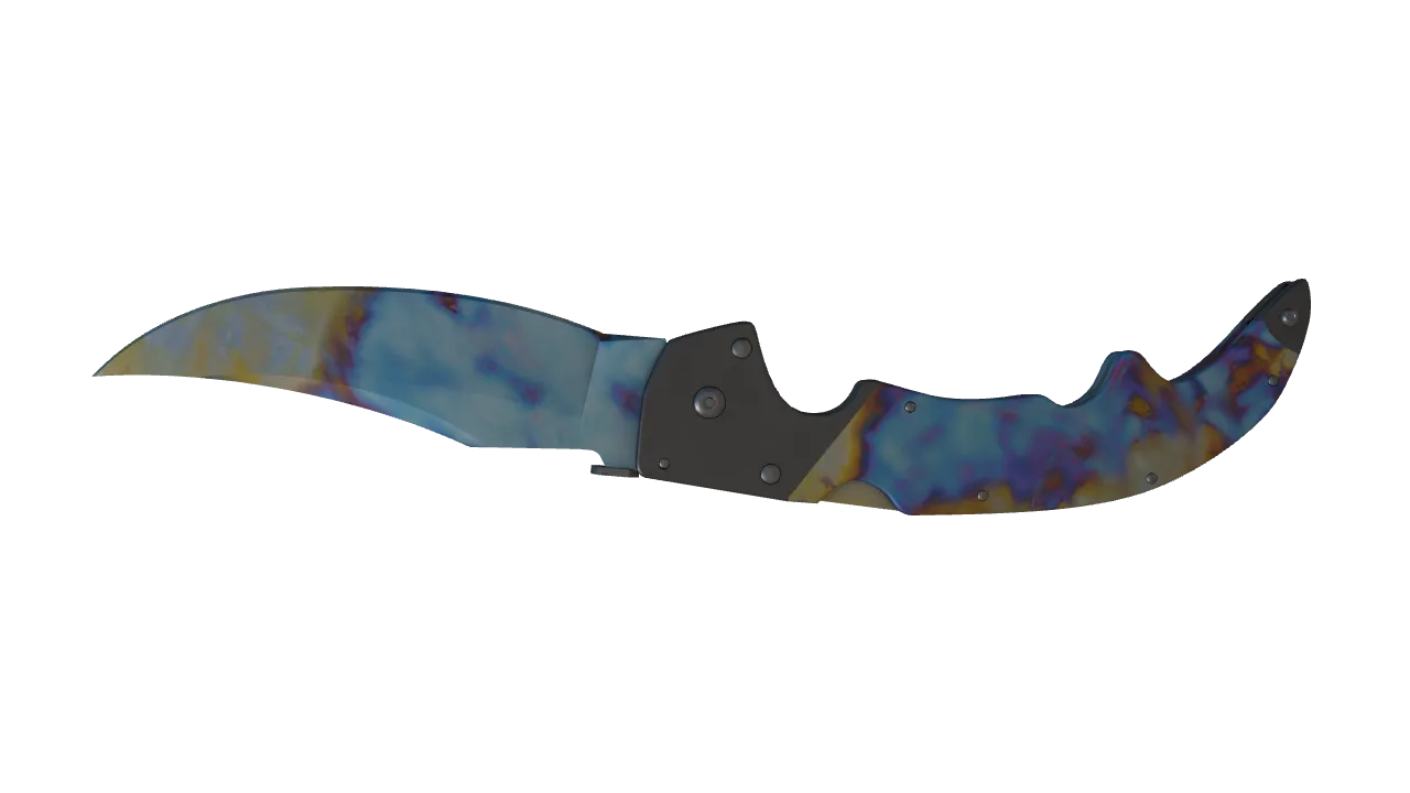 Falchion Knife | Case Hardened seed #854, back