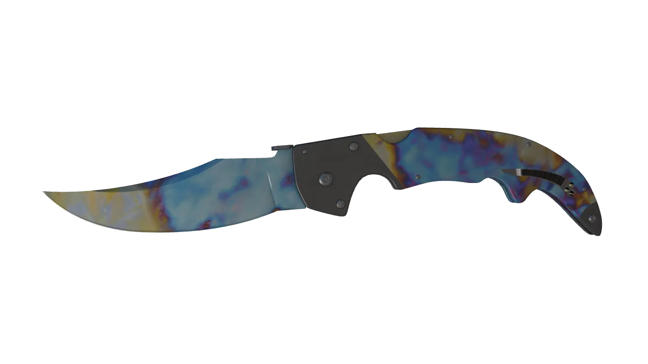 Falchion Knife | Case Hardened seed #854, front