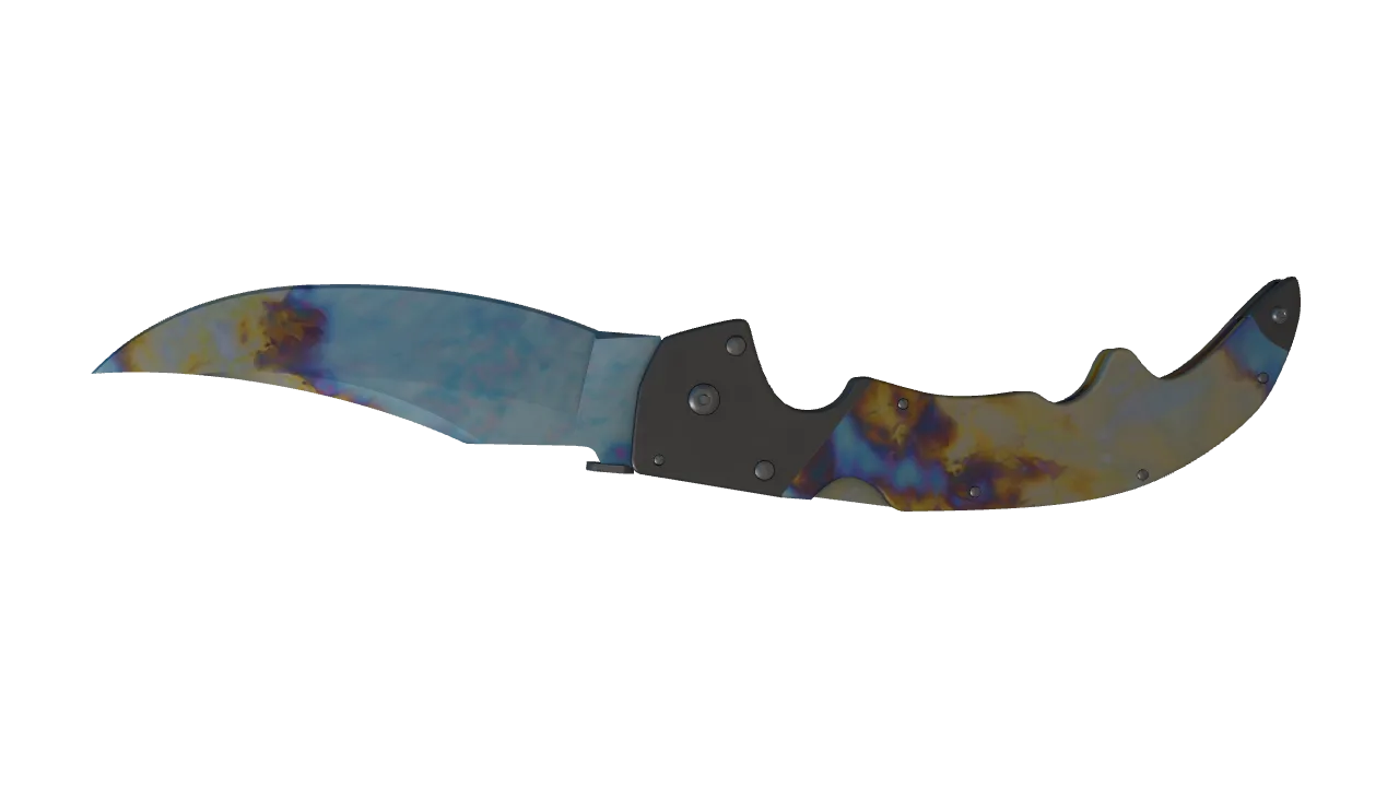 Falchion Knife | Case Hardened seed #881, back
