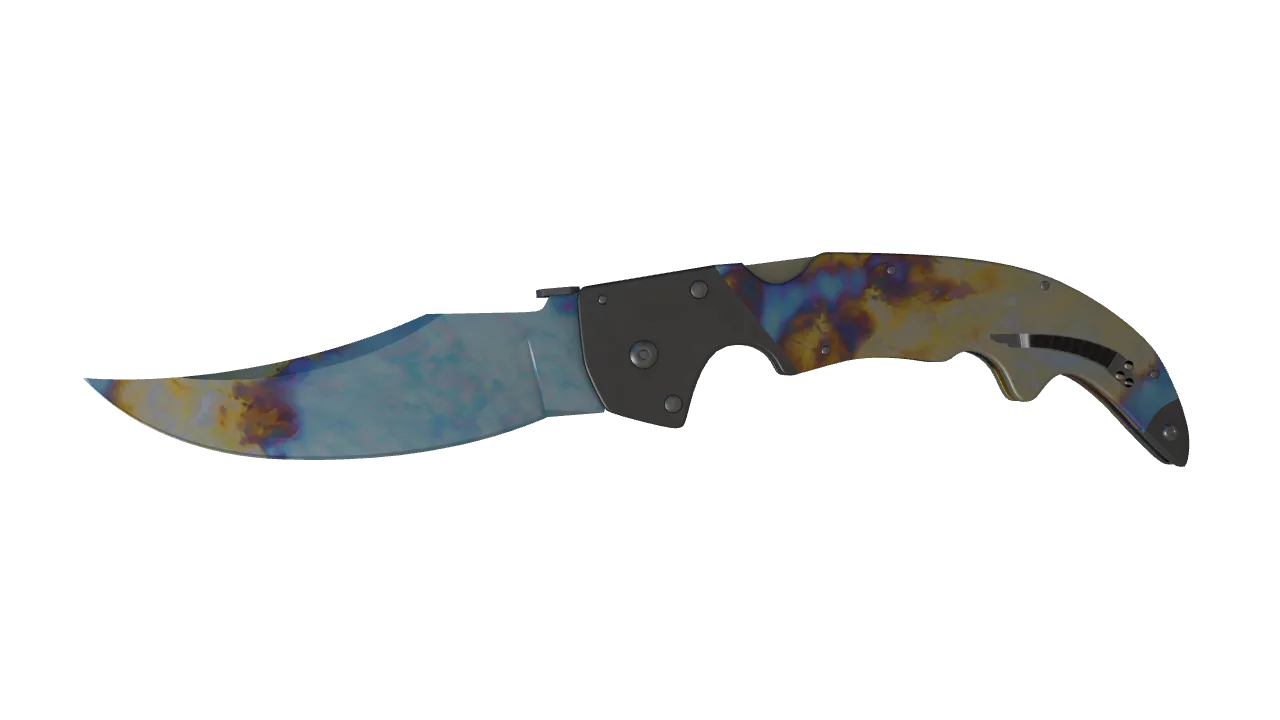 Falchion Knife | Case Hardened seed #881, front
