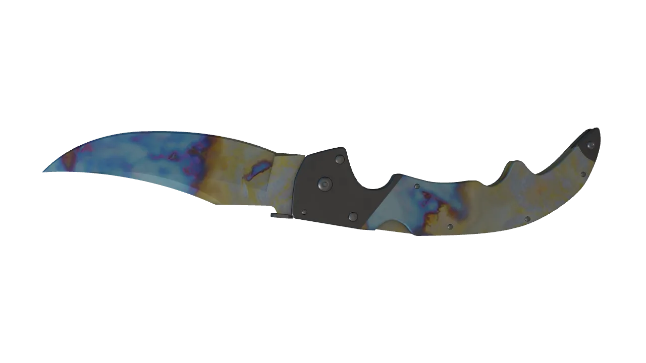 Falchion Knife | Case Hardened seed #888, back