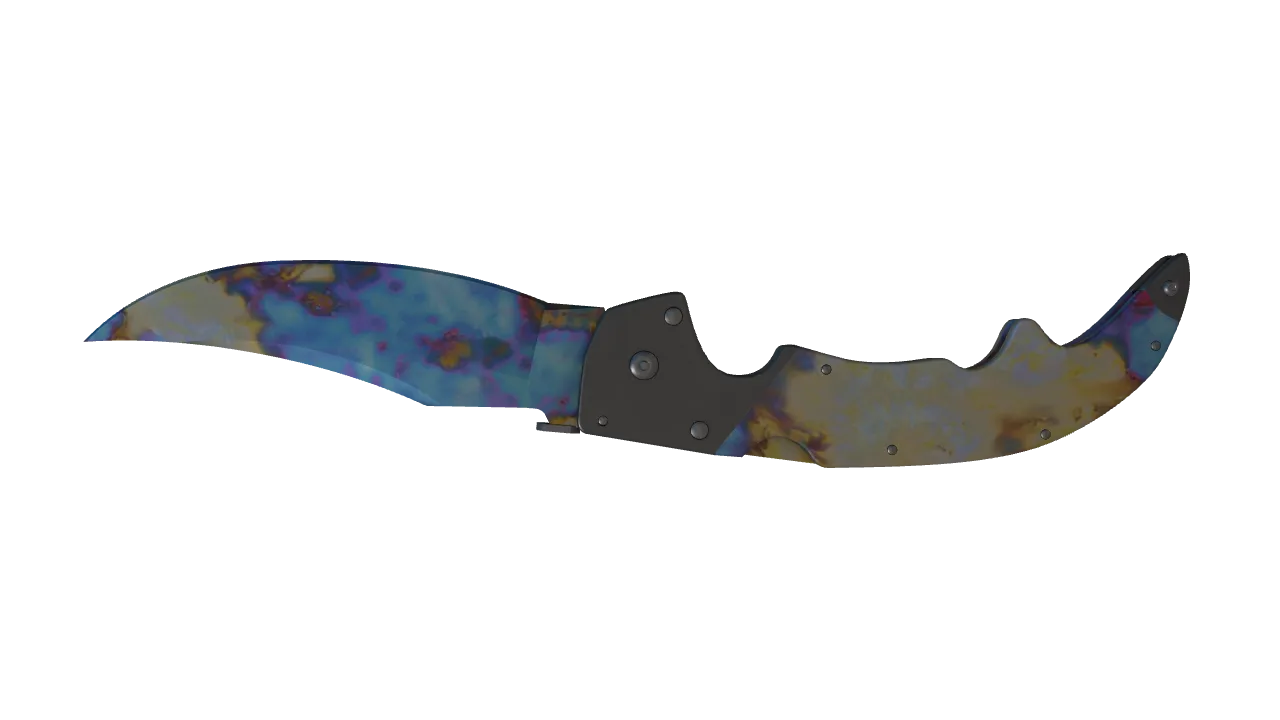 Falchion Knife | Case Hardened seed #89, back