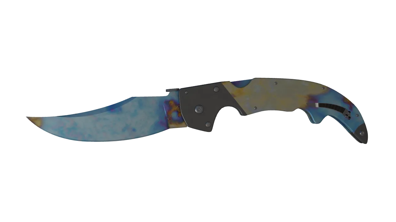 Falchion Knife | Case Hardened seed #891, front