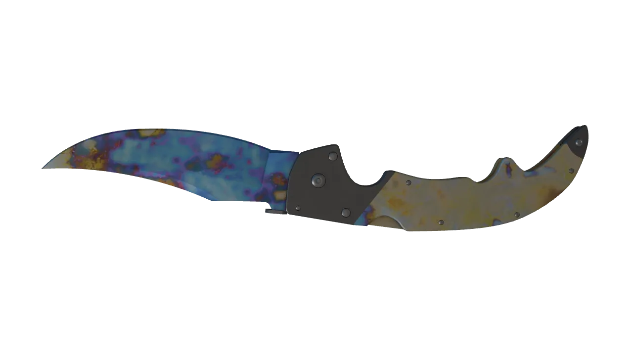 Falchion Knife | Case Hardened seed #893, back