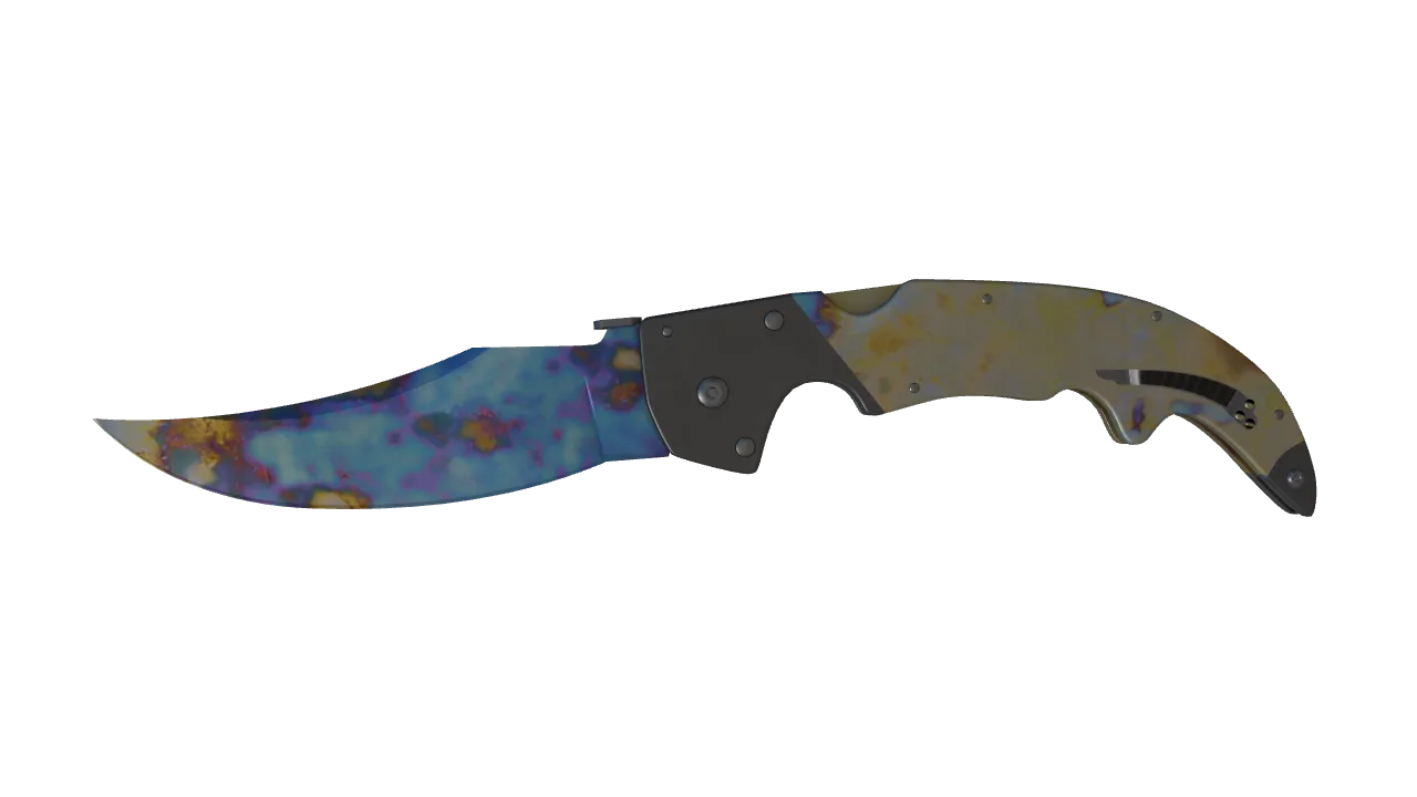 Falchion Knife | Case Hardened seed #893, front