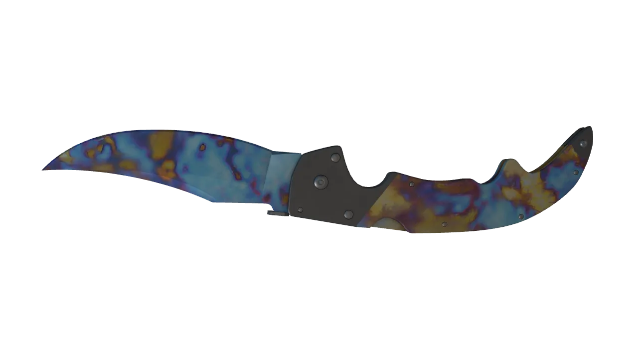 Falchion Knife | Case Hardened seed #907, back