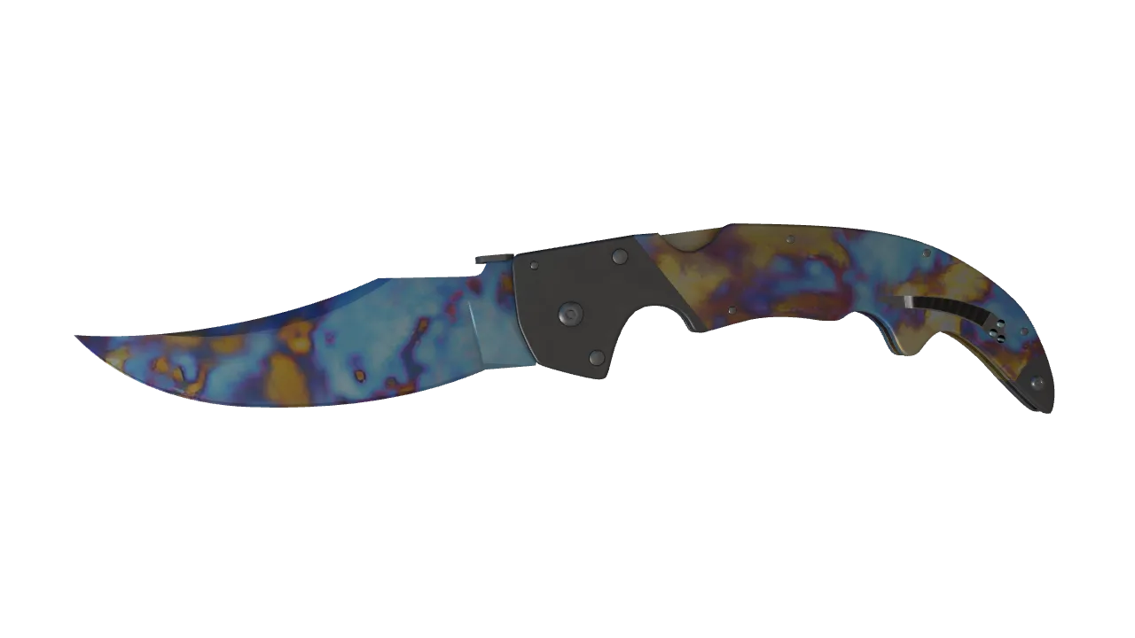 Falchion Knife | Case Hardened seed #907, front