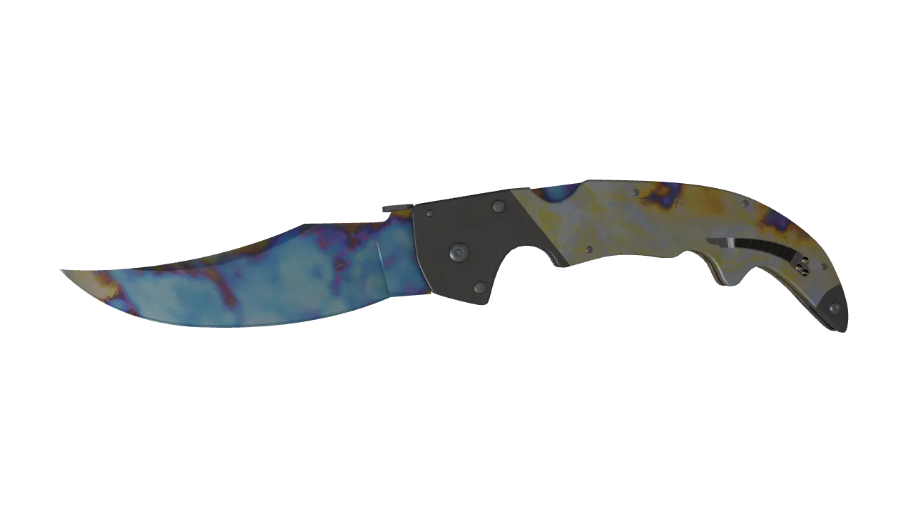 Falchion Knife | Case Hardened seed #913, front