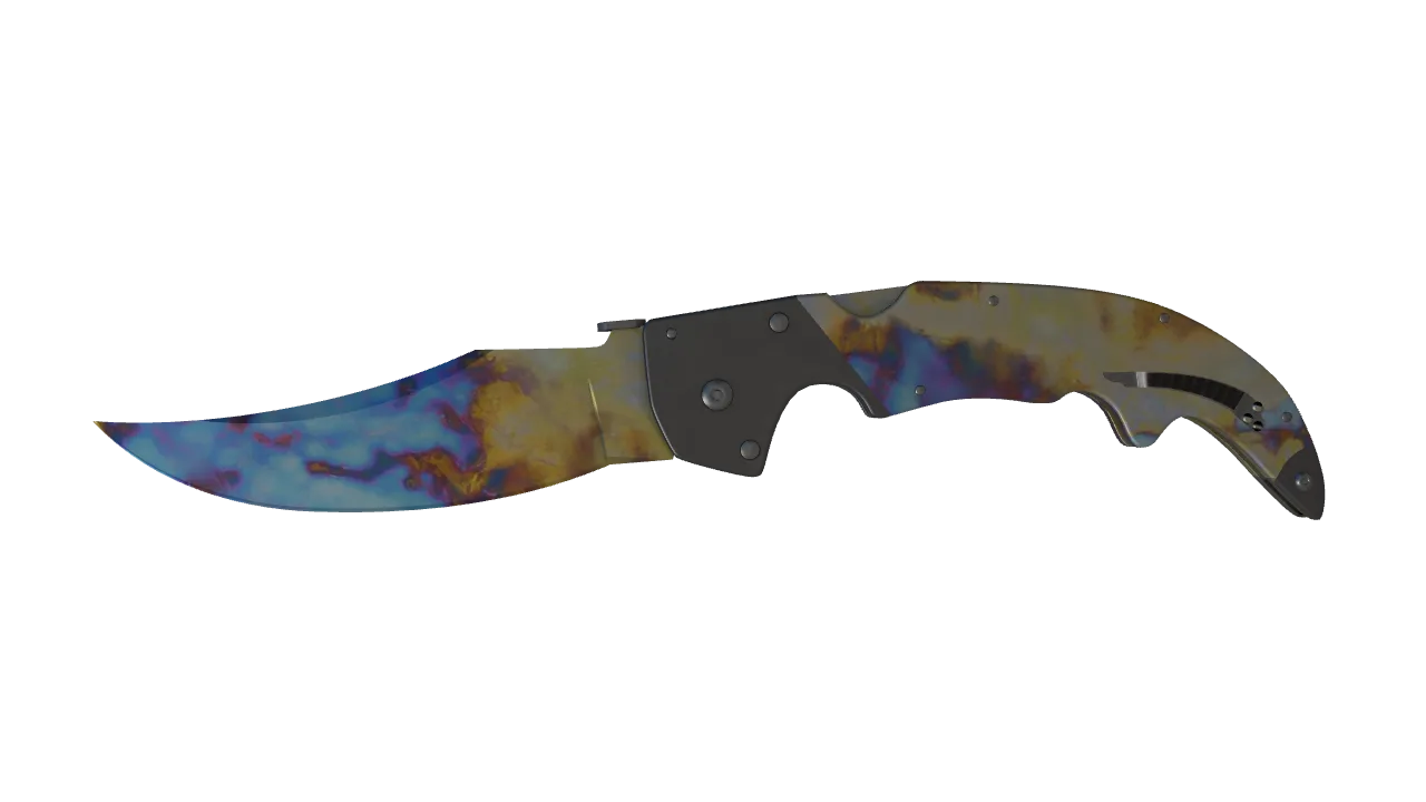 Falchion Knife | Case Hardened seed #914, front