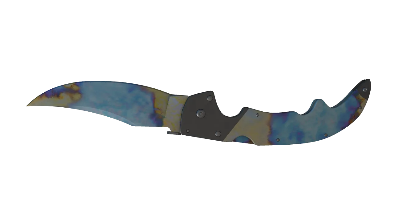 Falchion Knife | Case Hardened seed #916, back