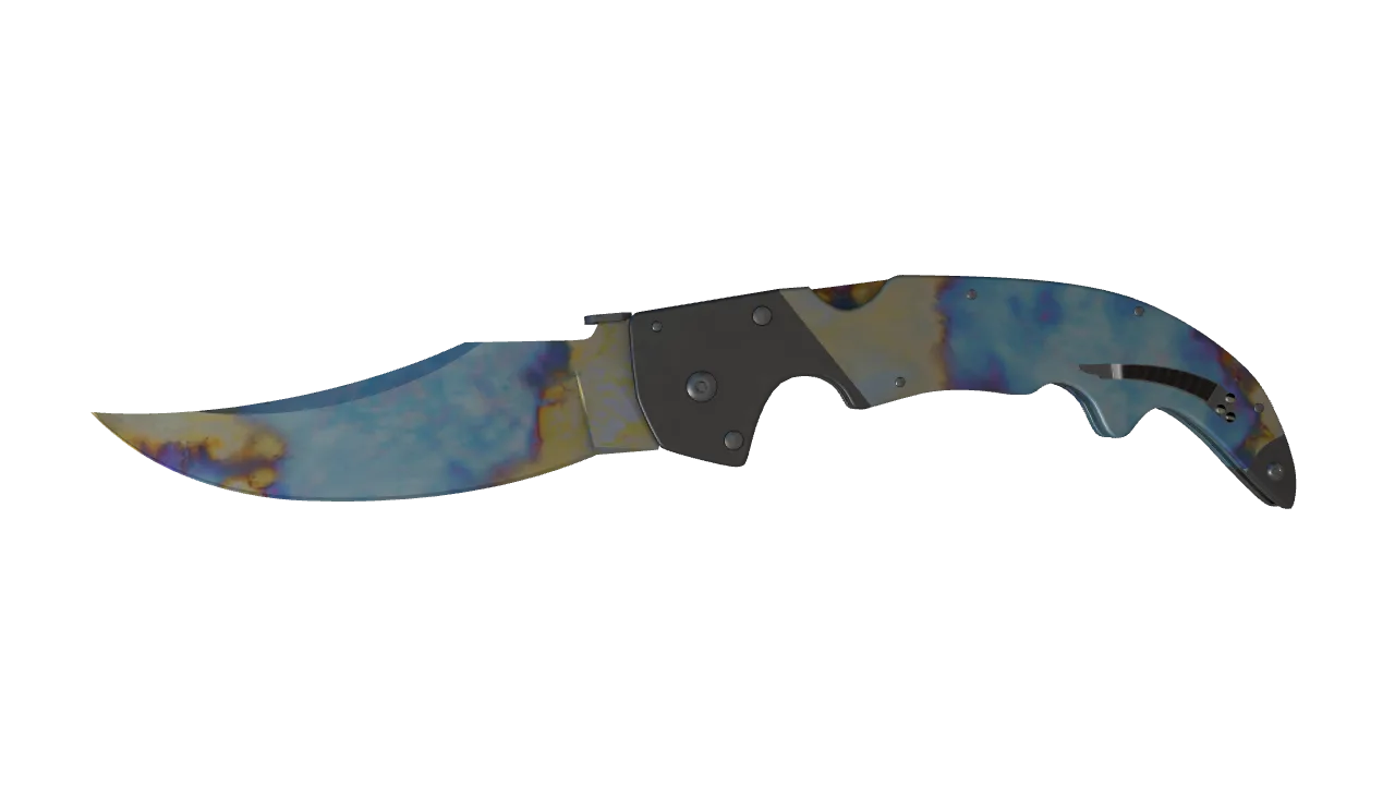 Falchion Knife | Case Hardened seed #916, front
