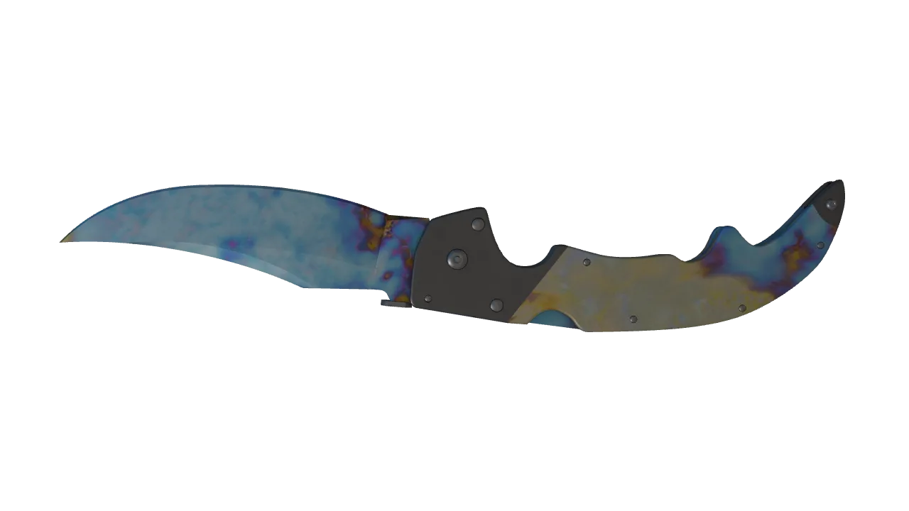 Falchion Knife | Case Hardened seed #917, back