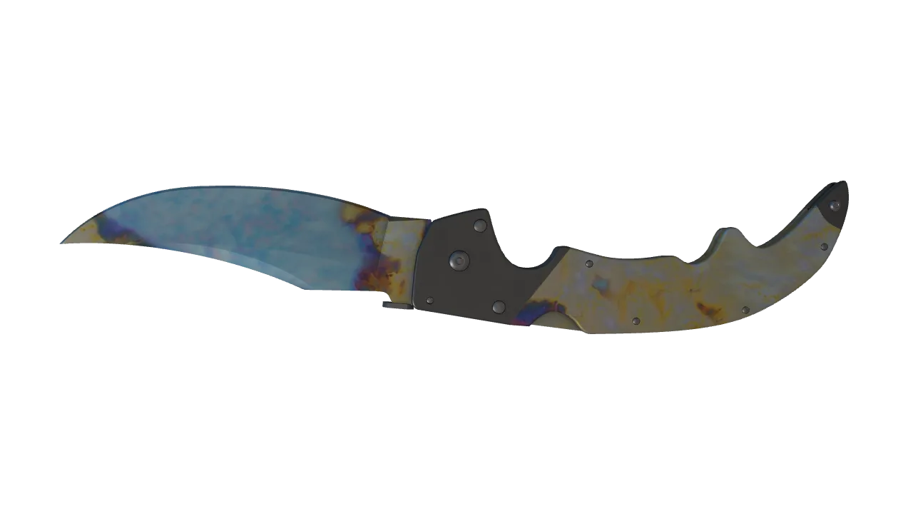 Falchion Knife | Case Hardened seed #919, back