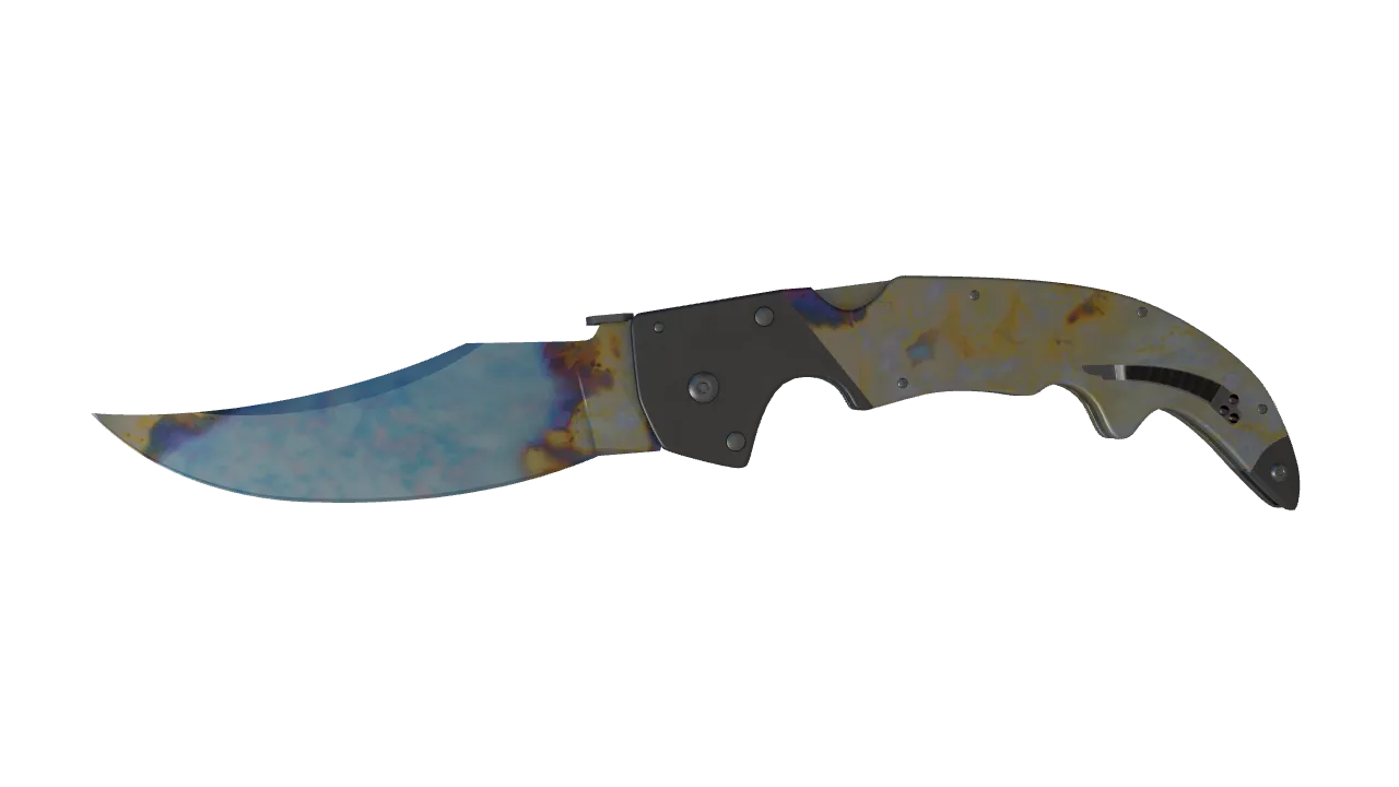 Falchion Knife | Case Hardened seed #919, front