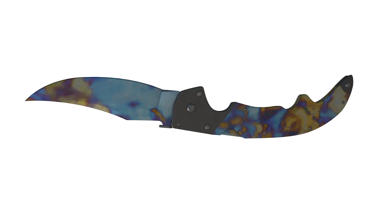 Falchion Knife | Case Hardened seed #924, back