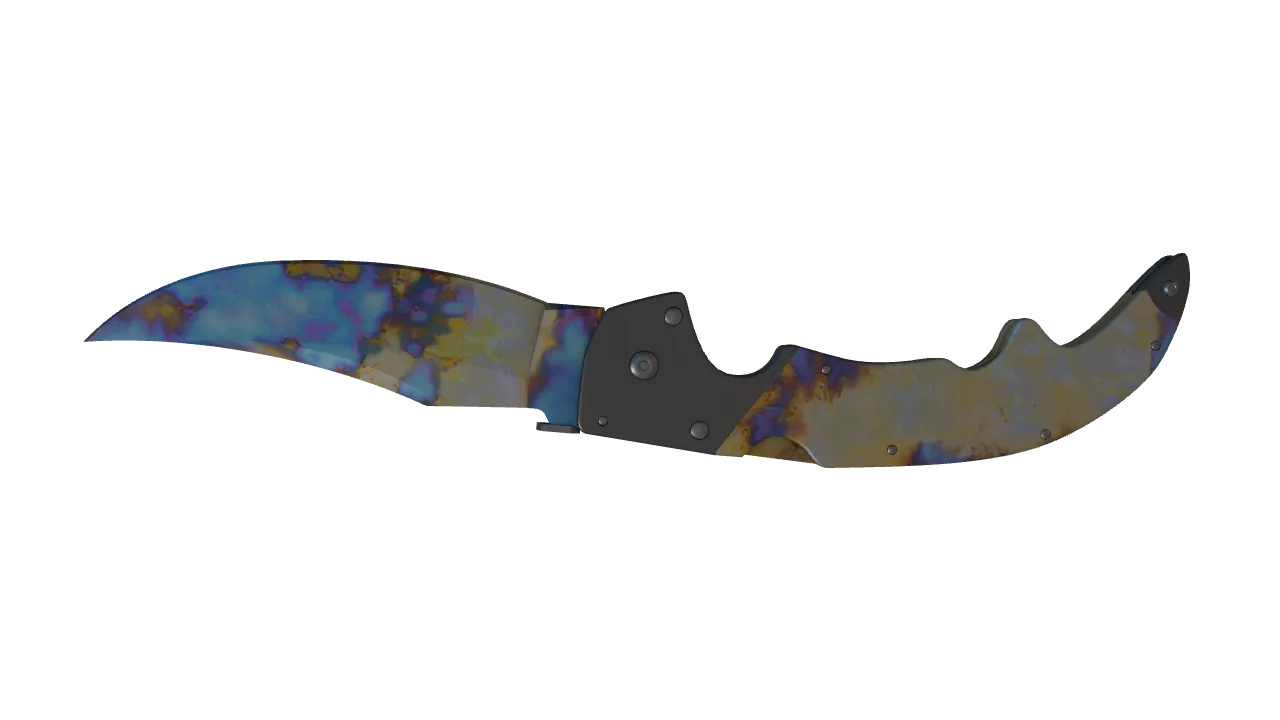 Falchion Knife | Case Hardened seed #942, back
