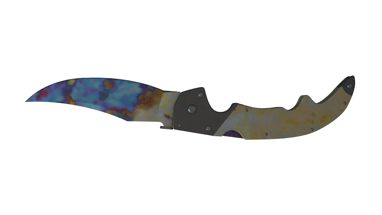 Falchion Knife | Case Hardened seed #945, back