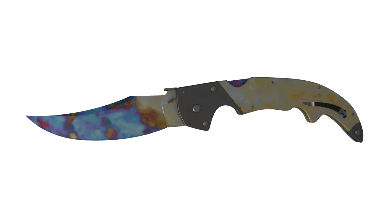 Falchion Knife | Case Hardened seed #945, front