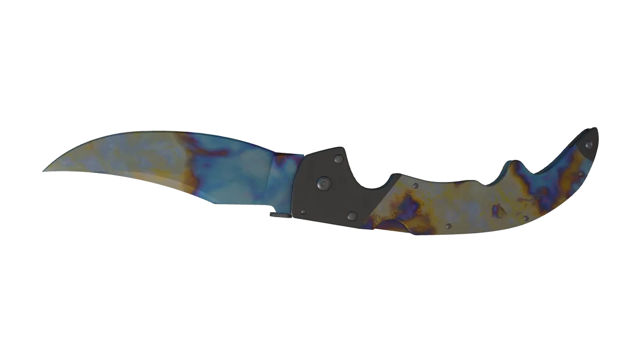 Falchion Knife | Case Hardened seed #958, back