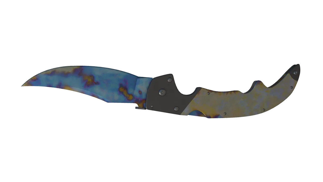 Falchion Knife | Case Hardened seed #964, back