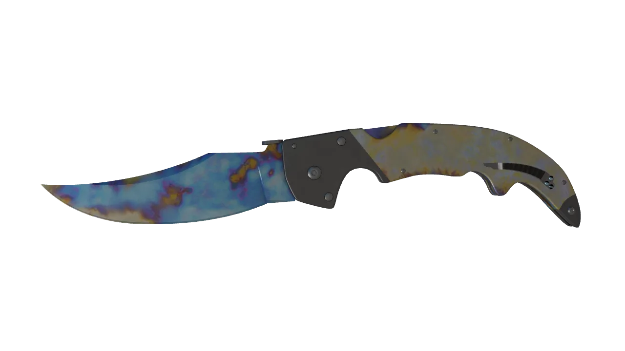 Falchion Knife | Case Hardened seed #964, front