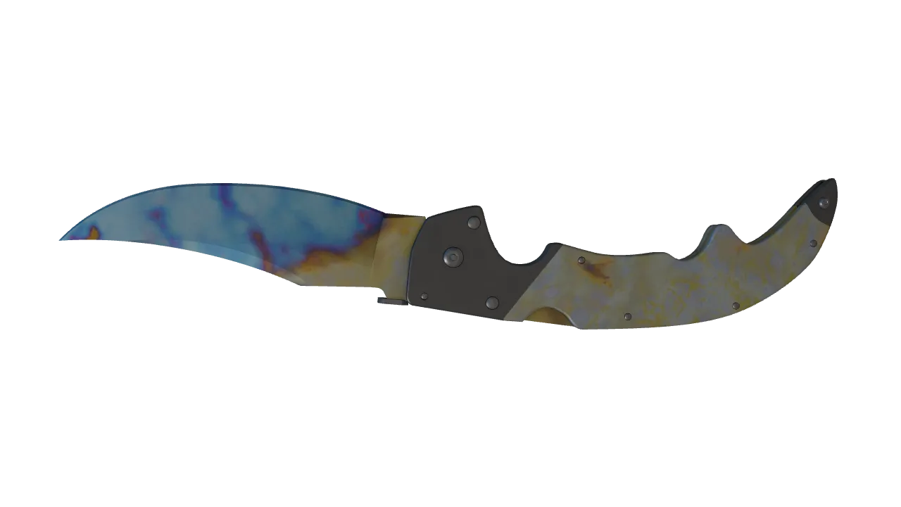 Falchion Knife | Case Hardened seed #965, back