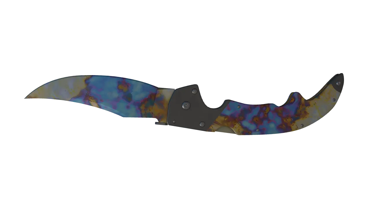 Falchion Knife | Case Hardened seed #967, back