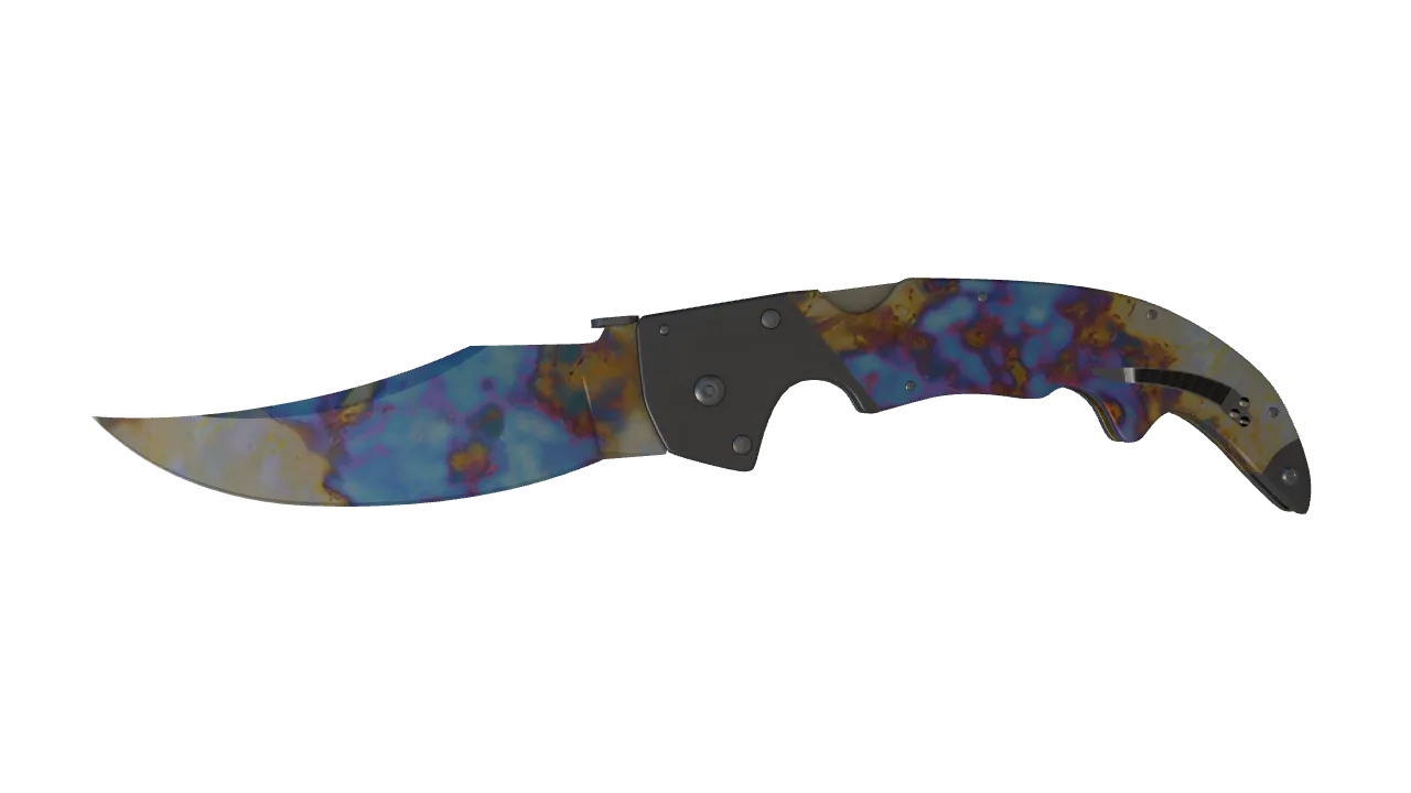 Falchion Knife | Case Hardened seed #967, front
