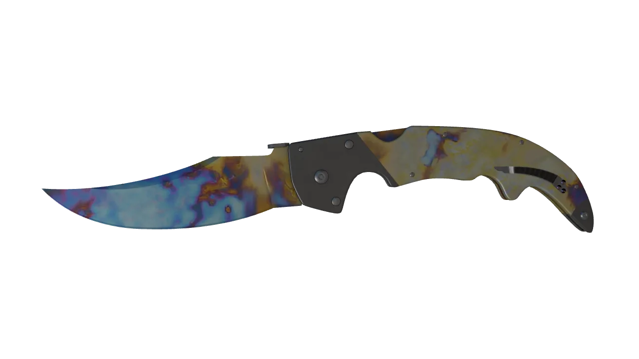 Falchion Knife | Case Hardened seed #974, front