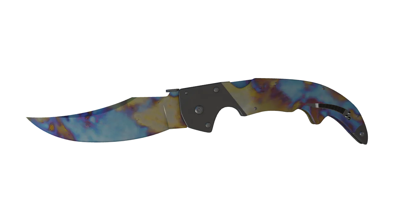 Falchion Knife | Case Hardened seed #975, front