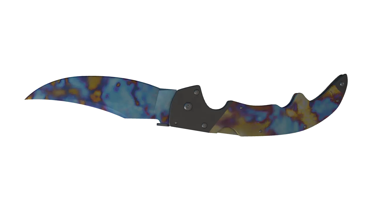 Falchion Knife | Case Hardened seed #98, back