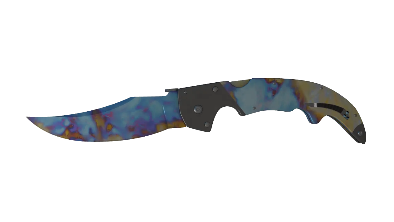 Falchion Knife | Case Hardened seed #985, front