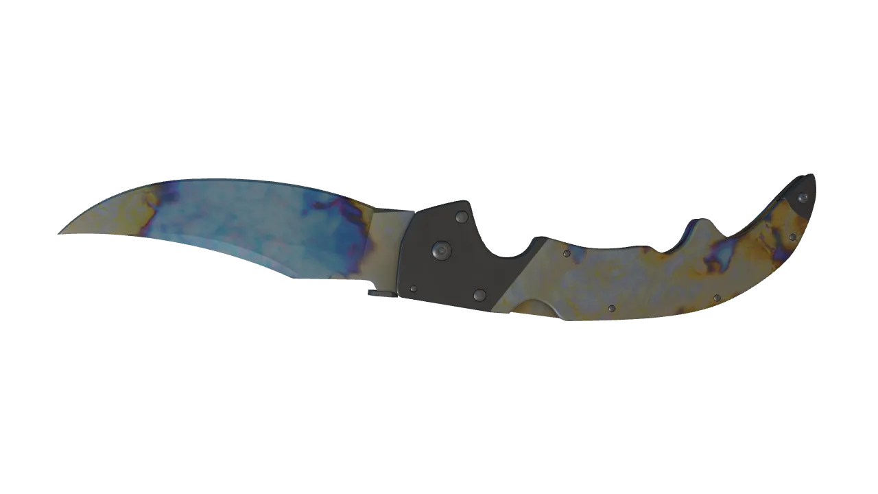 Falchion Knife | Case Hardened seed #989, back