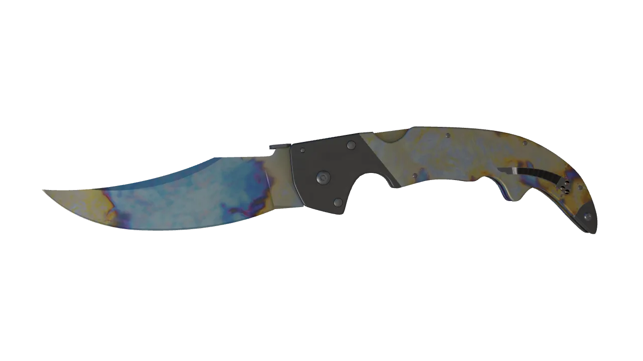 Falchion Knife | Case Hardened seed #989, front