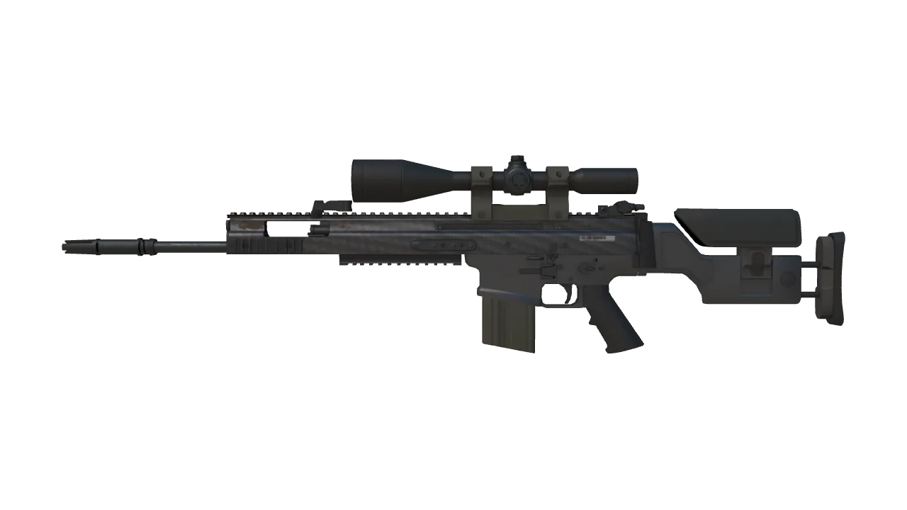 SCAR-20 | Carbon Fiber (Factory New) — Dust II light, front