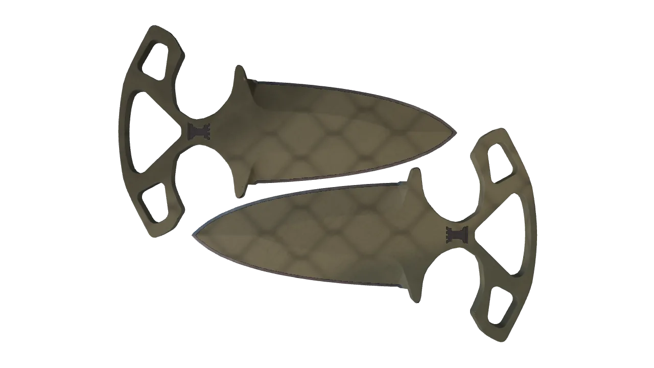 ★ Shadow Daggers | Safari Mesh (Minimal Wear) — Dust II light, front