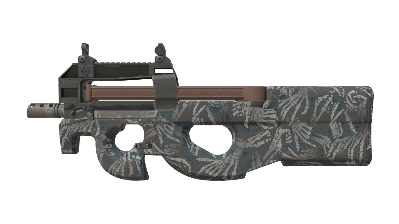 P90 | Death Grip (Battle-Scarred) — Dust II light, front