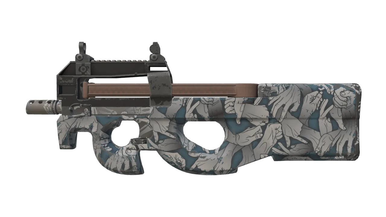 P90 | Death Grip (Field-Tested) — Dust II light, front