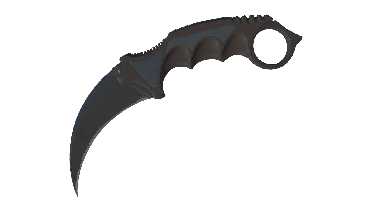 StatTrak™ ★ Karambit | Night (Field-Tested) — Dust II light, front
